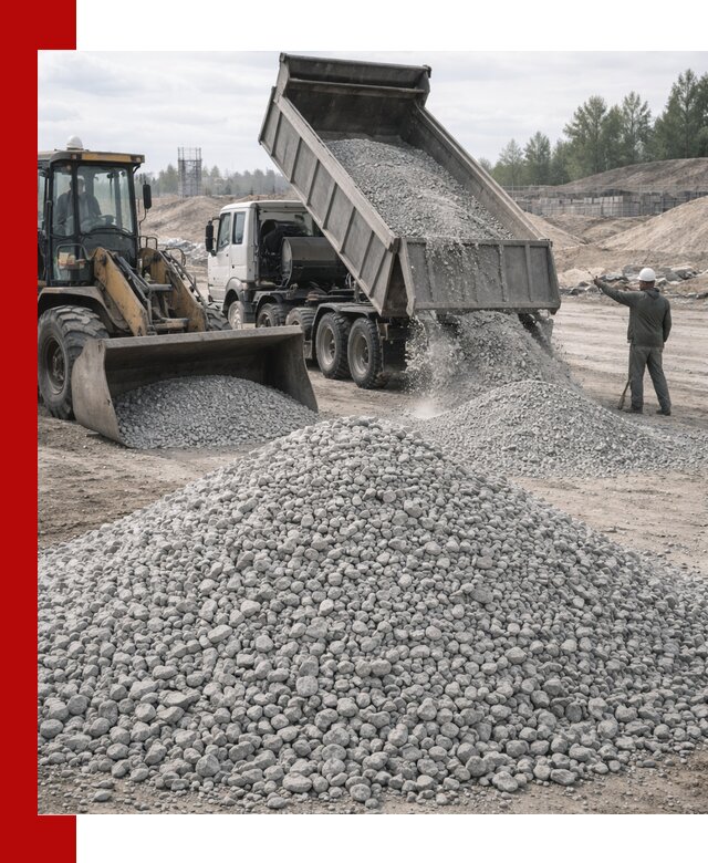 Доставка известнякового щебня фр. 5–20 в Еманжелинске