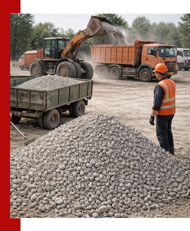 Доставка известнякового щебня фракция 20–40 в Еманжелинске