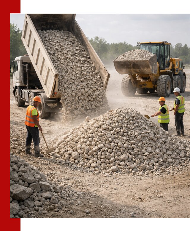Доставка известнякового щебня фр. 40-70 в Еманжелинске