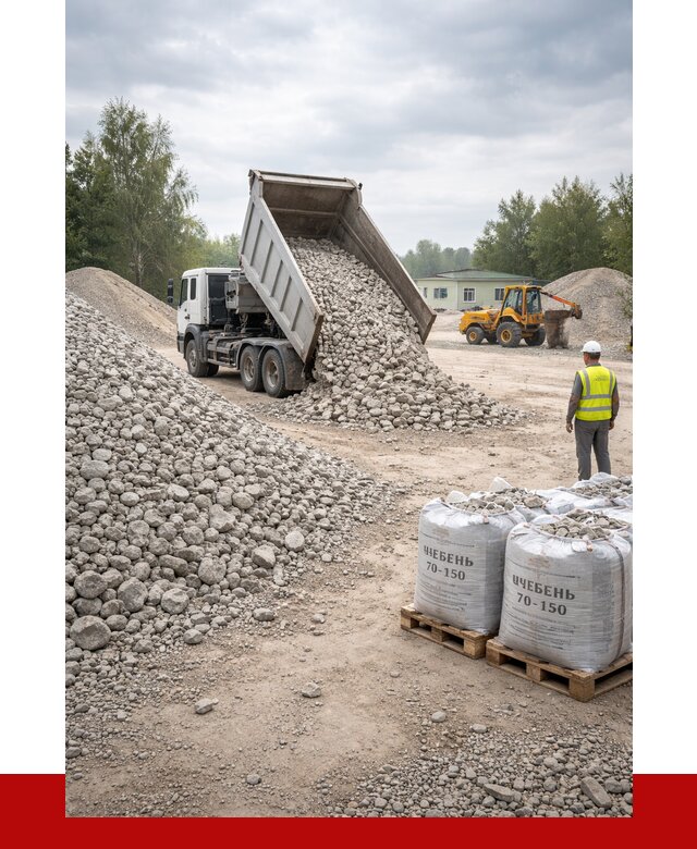 Известняковый щебень фракция 70-150 в Еманжелинске от 1284 р. | ПРОНЕРУДМнж