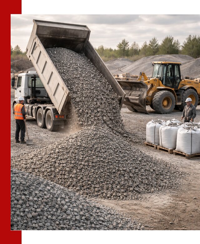 Бетонный щебень фракция 5–20 с доставкой в Еманжелинске