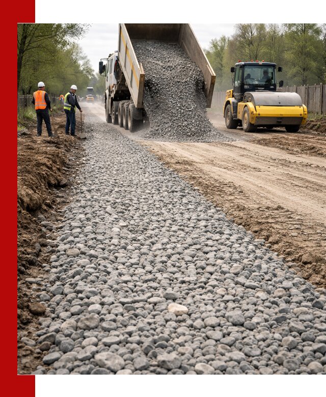 Доставка щебня для отсыпки дорог в Еманжелинске высокого качества