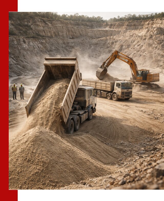 Карьерный песок навалом с доставкой в Еманжелинске