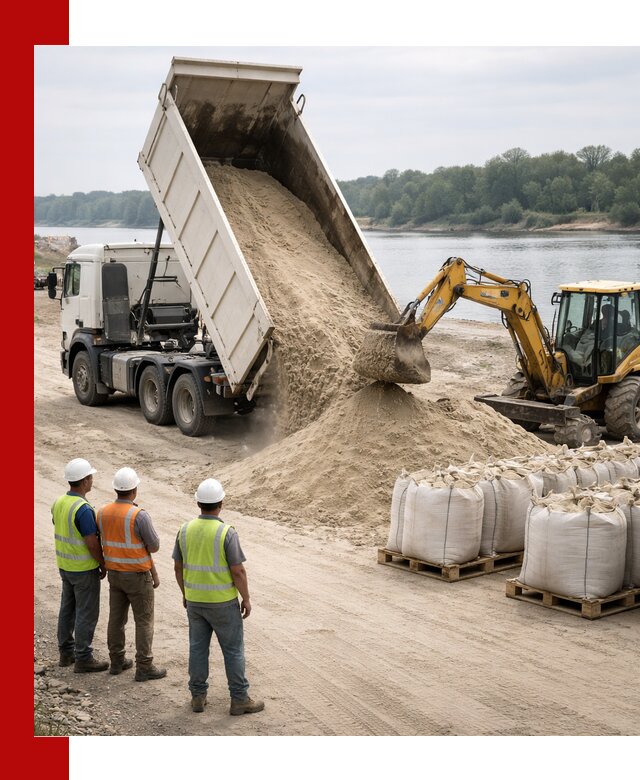 Доставка речного песка в Еманжелинске самосвалами и погрузкой