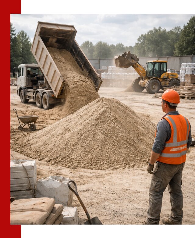 Доставка строительного песка с самосвалом в Еманжелинске