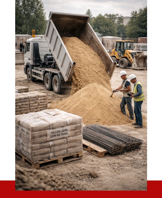 Песок для бетона в Еманжелинске от 2568 р. с доставкой, ПРОНЕРУДМнж