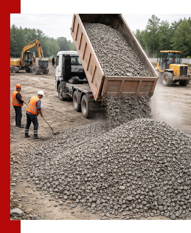 Доставка гравия фракции 40-70 в Еманжелинске оптом и в розницу