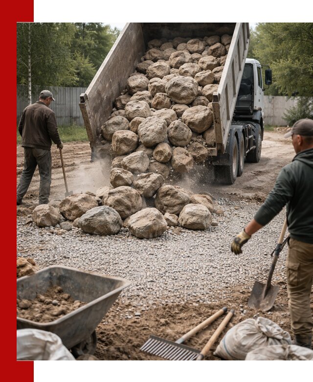 Доставка и укладка булыжника в Еманжелинске