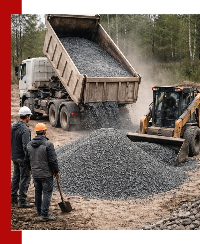 Гранитный отсев 0-5 с доставкой и разгрузкой в Еманжелинске