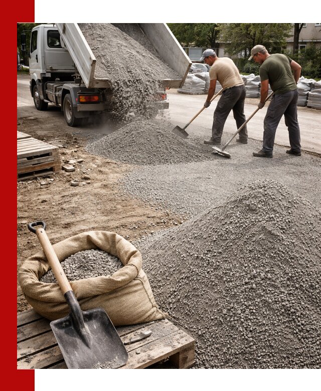 Отсев для тротуарной плитки в Еманжелинске — доставка и укладка