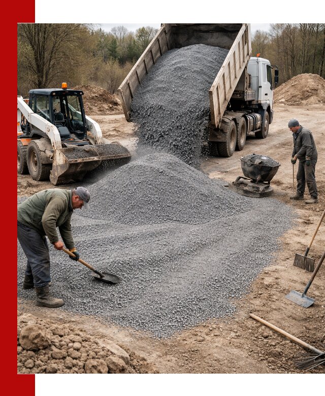 Отсев для подсыпки в Еманжелинске — доставка и подсыпка на участок