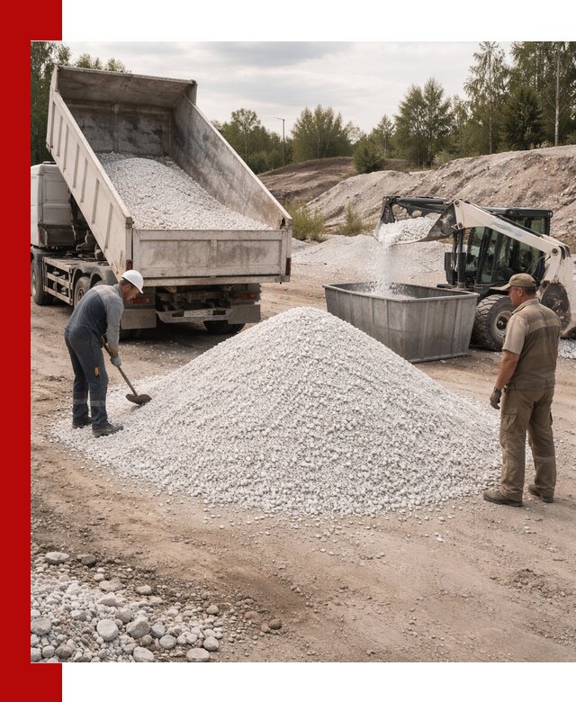 Доставка и продажа белой мраморной крошки в Еманжелинске