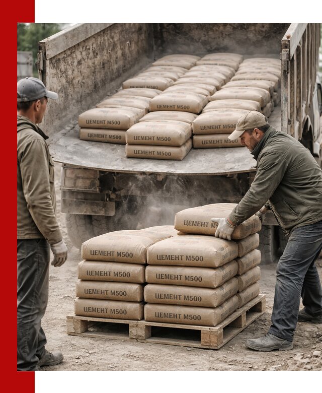 Цемент М500 с доставкой самосвалом в Еманжелинске