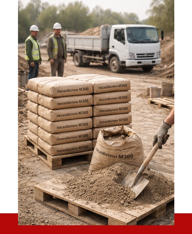 Пескобетон М300 в Еманжелинске с доставкой от 4776 р. за куб | ПРОНЕРУДМнж