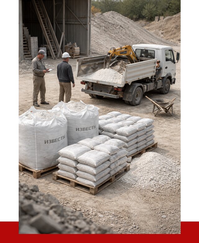 Известь строительная в Еманжелинске с доставкой от 4314 р. | ПРОНЕРУДМнж