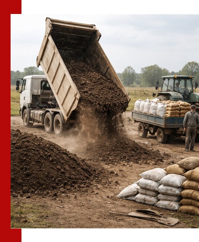 Доставка грунта и удобрений оптом в Еманжелинске для сельхоз и строительства