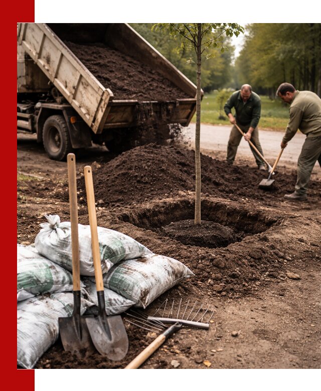 Грунт для посадки деревьев в Еманжелинске — доставка и подготовка почвы