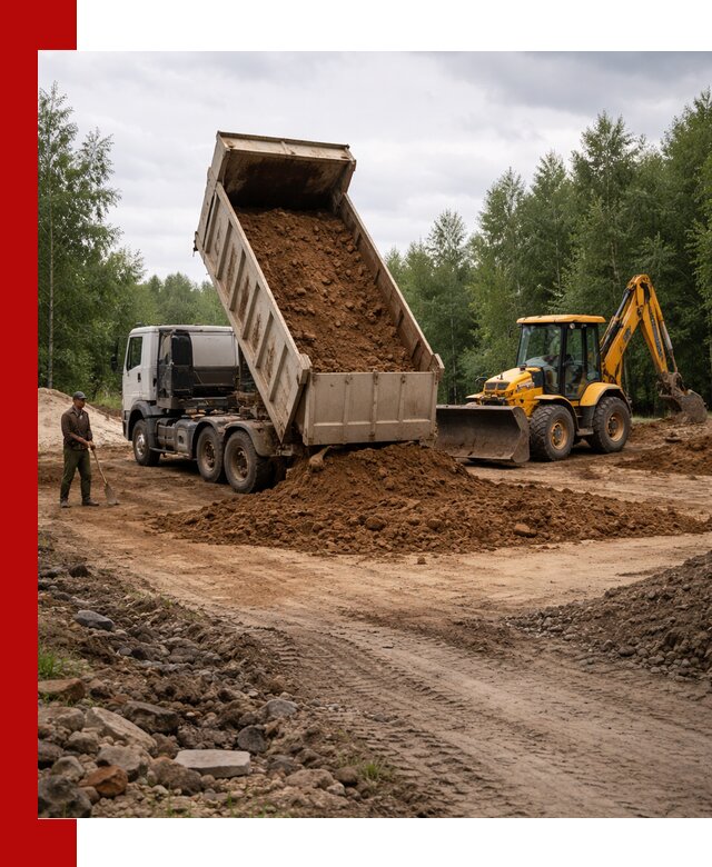 Доставка суглинка самосвалами в Еманжелинске подсыпка и планировка