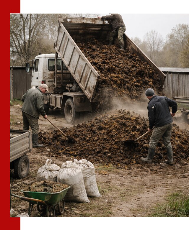Доставка коровьего навоза самосвалом в Еманжелинске