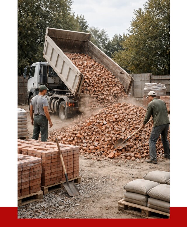 Бой кирпича в Еманжелинске с доставкой от 4314 руб/куб | ПРОНЕРУДМнж