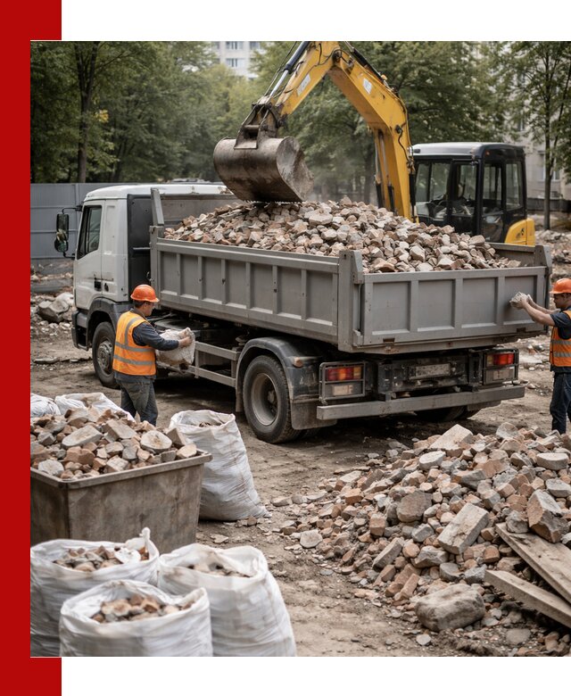 Вывоз строительного мусора в Еманжелинске с самосвалами и контейнерами