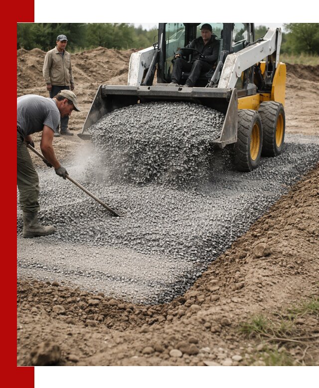 Устройство щебеночной подушки в Еманжелинске для дорог и фундаментов